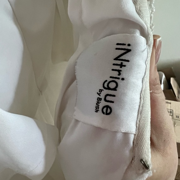 White Beaded Prom Dress - Picture 4 of 6